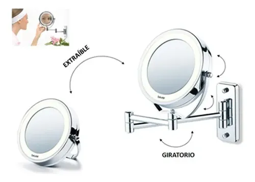 Espejo Maquillaje Beurer De Pared Y Mesa Bs 59 Profesional
