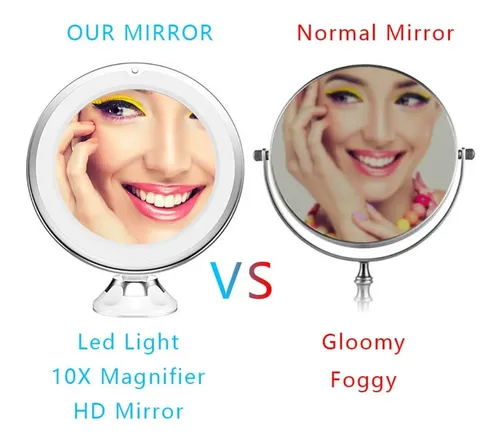 10 Veces Grande Espejo De Maquillaje Con Luz