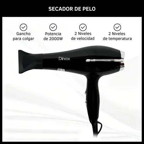 Secador de Pelo Dinax SECHD2301 2000W Negro 2 Velocidades