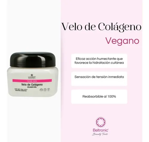 Velo De Colageno Facial De Rosas Vegano Ultrahidratante Tipo de piel Todo tipo de piel