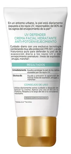 Crema Uv Defender L’oreal Paris Toque Seco Fps50+ 40gr
