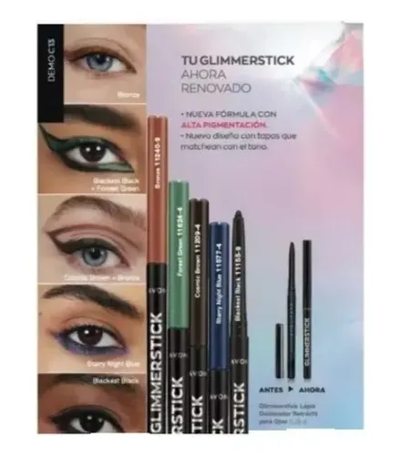 Lapiz Delineador Retractil Ojos Avon Glimmerstick Azul