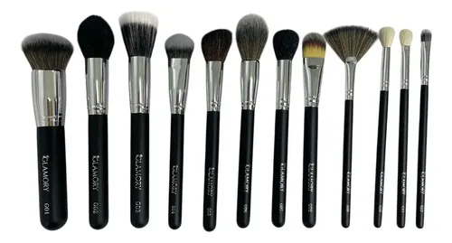 Set Brochas Maquillaje Glamory 23 Piezas Cerdas Naturales Sintéticas