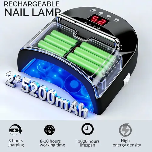 Lámpara Uv Led Para Uñas 72w Negra Profesional