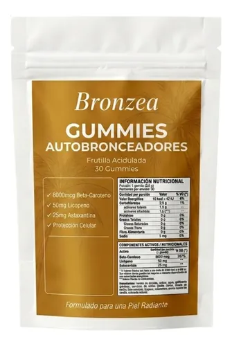 Gummies Bronzea Glow Dorado Antioxidantes Naturales 30u