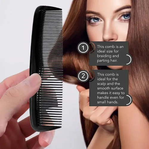 Peinetas De Pelo, 100 Unidades, A Granel, De Plástico Negro, Negro