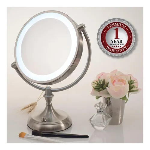 Espejo De Maquillaje De Mesa Iluminado Con Aumento