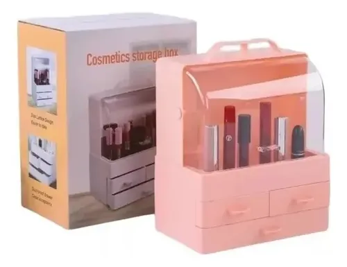 Caja De Almacenamiento De Cosméticos Tapa Transparente