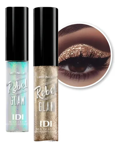 Delineador Liquido En Gel Con Glitter Ojos Labios Idi X2