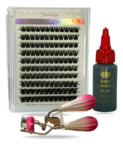 Pestañas Postizas Beautifulkiss Adhesivo Glue Arqueador