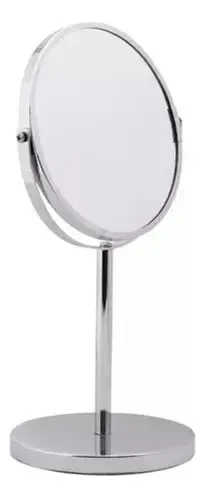 Espejode Pie Acero Inoxidable Doble Faz Aumento 3 X