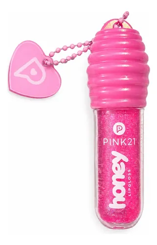 Brillo Labial Pink21 Lip Gloss Fucsia Con Llavero