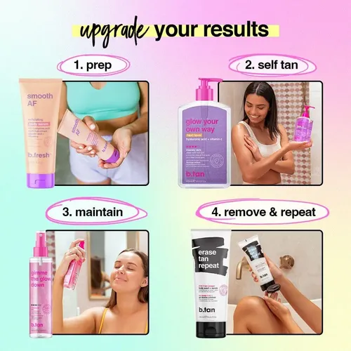Kit Autobronceador B.tan Clear Gel & Face Spray Dark Level
