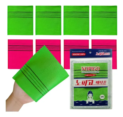 Guante Exfoliante Coreano Con 8 Piezas Green4 Red4