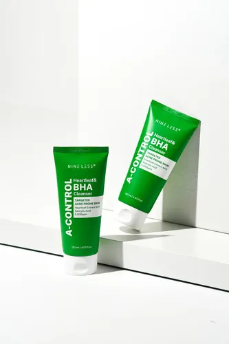 Nineless Espuma Exfoliante Facial A-Control Heartleaf & BHA 120 ml Libre Parabenos