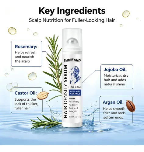 Sérum De Densidad Capilar En Rollo Sumifang, Cabello Más Abu