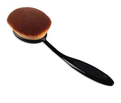 Set Brochas Maquillaje Oval X 10 Un. Con Caja Belleza Makeup