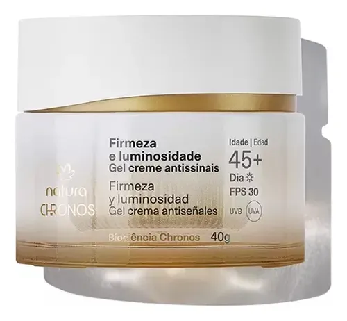 Natura Chronoes Crema Gel de Día Antiseñales 45+ Firmeza y Luminosidad Todo Tipo de Piel 40g