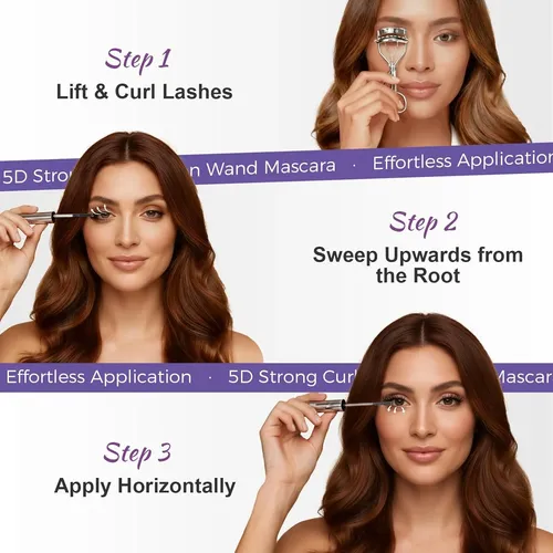 **máscara Iron Wand, Rizador De Pestañas 5d Con Gel***