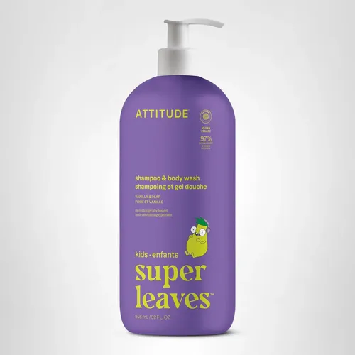 Shampoo Y Jabón Corporal Attitude Vainilla Pera 946ml