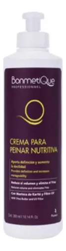 Crema De Peinar Nutritiva Cabello Bajo Control Elimina Frizz 300ml Bonmetique