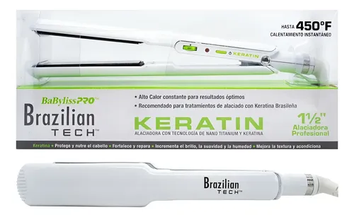 Babyliss Brazilian Tech Keratina Planchita Pelo Alisado 3c