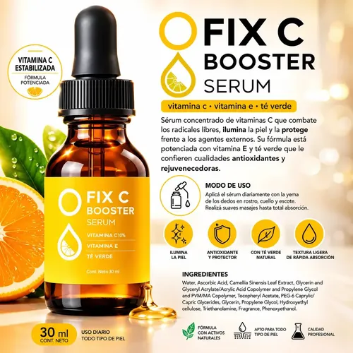 Serum Vitamina C, E Y Té Fix C Icono Cosmética Normal Día/noche