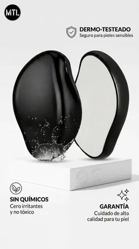 Depiladora Cristal Mtl Exfoliante Sin Dolor Uso Seco Lavable Portatil Ideal Piel Sensible Suaviza Textura Reduce Vello Progresivo Cuerpo Completo Rutina Belleza Cuidado Diario Practica Ligera