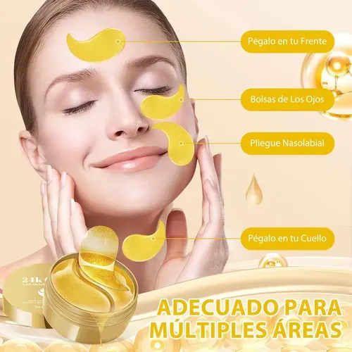 Parches Ojos 24k Gold Antiarrugas 60 Piezas Todo Tipo De Piel