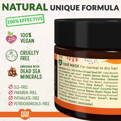 Mascarilla Capilar Ecolove Deep Conditioning Zanahoria Calab