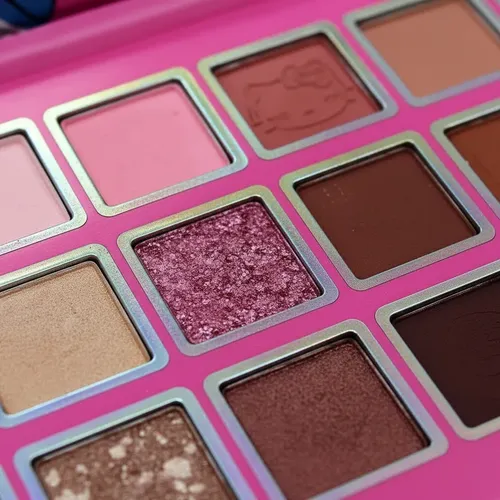Paleta 18 Sombras De Ojos Combinadas Hello Kitty C/espejo