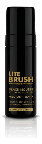 Autobronceante Black Air Mousse 150ml Litebrush Con Guía Color Hipoalergénico