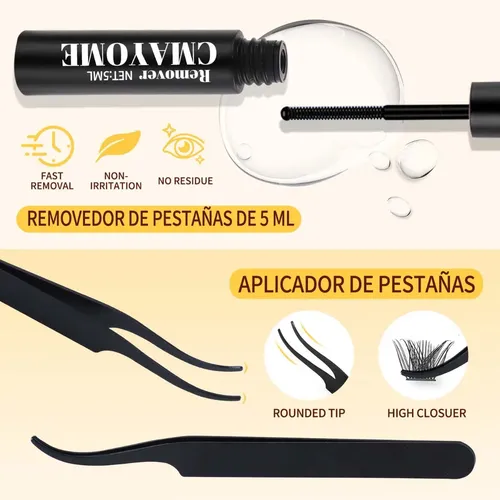 [jjm] Kit Pestañas Cmayome Mink Sintético D 168 Unidades