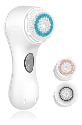 Cepillo Facial Limpiador Eléctrico Microtree T3 Blanco, 2