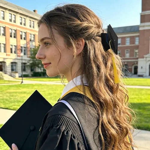 Minigorra De Graduación Con Pinzas Para El Pelo, Gorra Negra