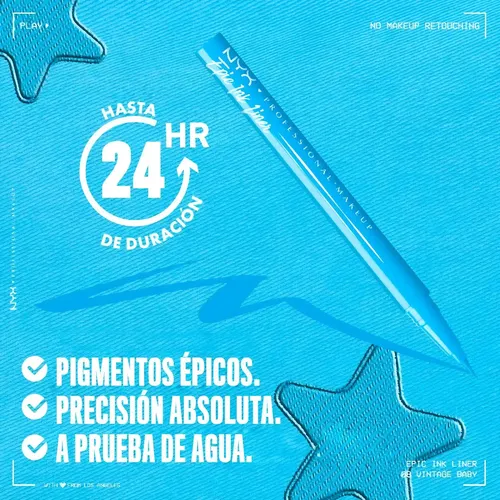 Delineador Líquido De Ojos Epic Ink Liner Matte De Nyx Vintage Baby Mate