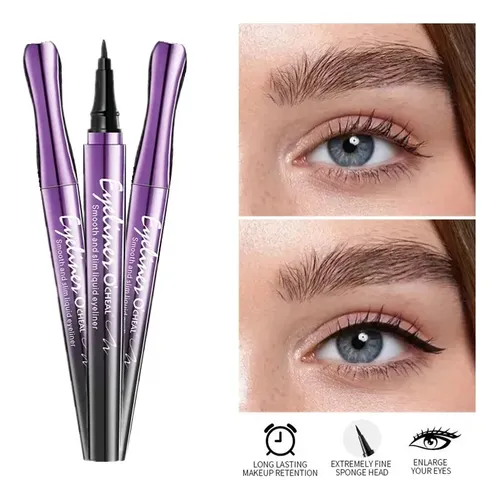 Delineador Liquido Ocheal Waterproof Punta Fina Negro