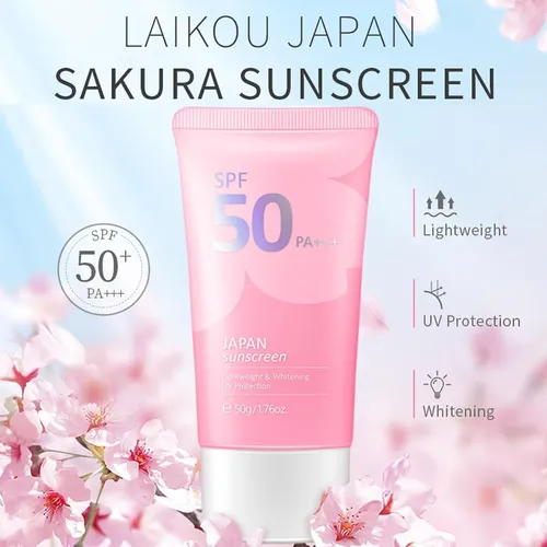 Protector Solar Japonés Spf 50 Pa+++ Crema Rosada 50g