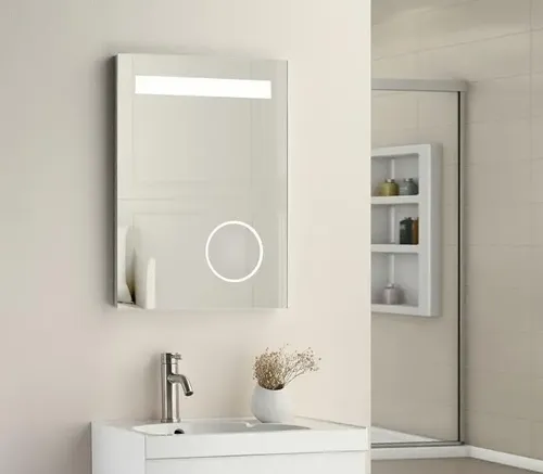 Espejo Fremont 50x70x4.5cm Con Led Desemp Y Espejo Zoom!