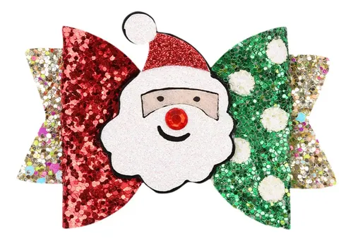 Lazos Navideños Para El Cabello, Accesorios Papá Noel