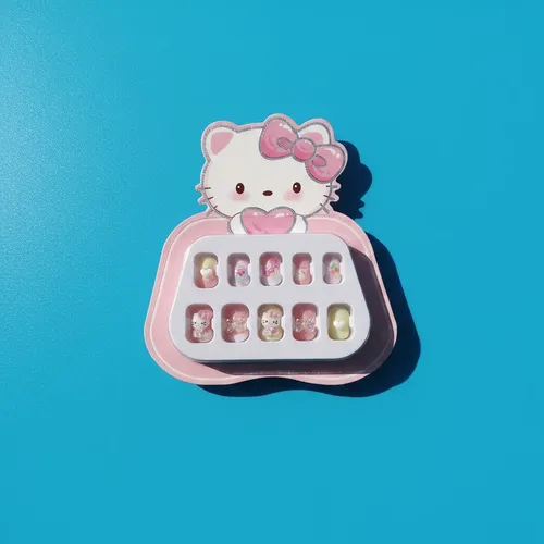 Set De Uñas Postizas Para Niñas Kuromi Melody Kitty