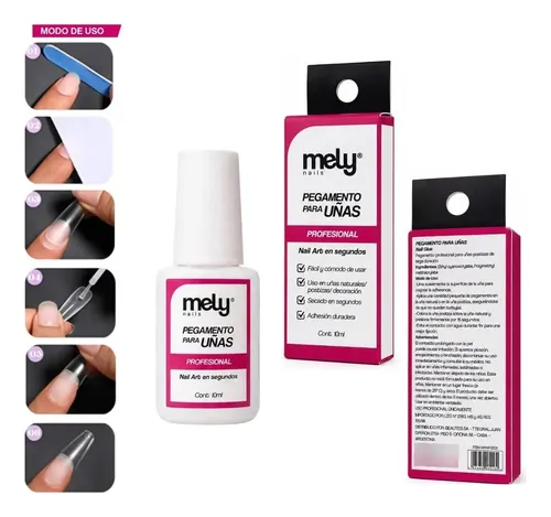 Pegamento Para Uñas Postizas Manicuria Nails Mely 10ml