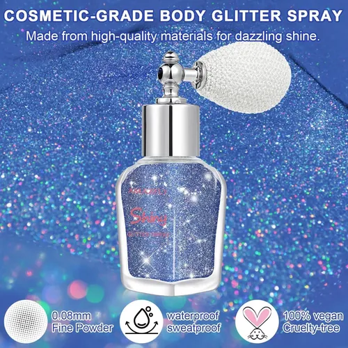 Spray Brillo Corporal Y Cabello Lemonsac Azul