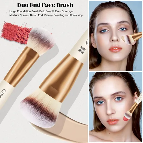 Set De Brochas De Maquillaje Heymkgo, 4 Unidades, Color Alba