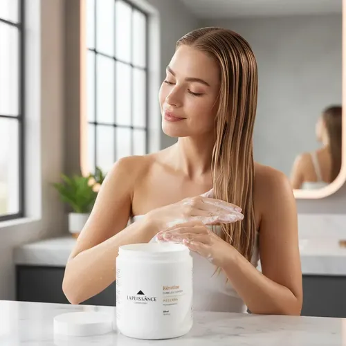 Máscara Capilar La Puissance Keratina Anti Frizz Para Pelo Dañado X 500ml