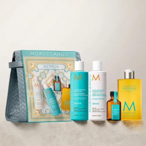 Moroccanoil Kit Reparación Capilar+ Gel Corporal Baño+ Bolso