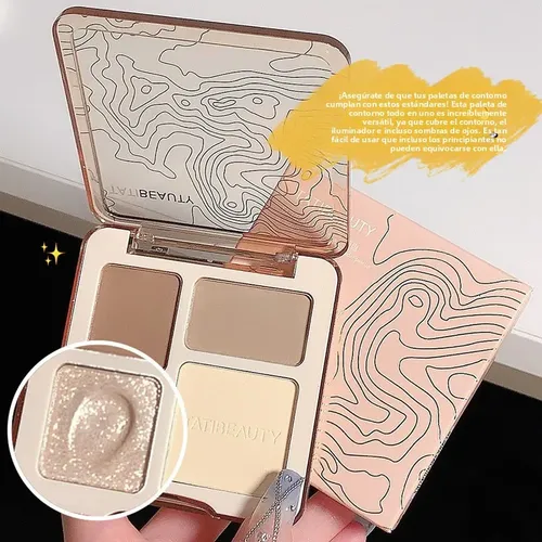 Tati Beauty Paleta Contorno 4 Mate Brillante Polvo Fijador
