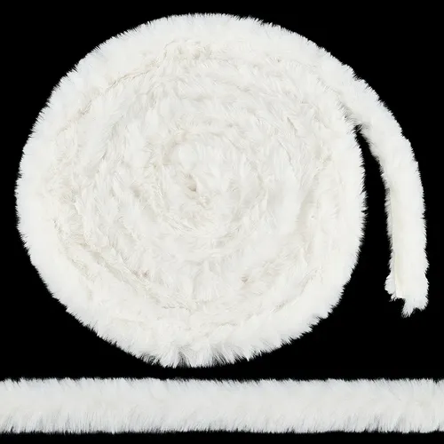 Cintas De Pelo De Imitación De Pelo De Conejo Blancas Para R Blanco