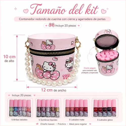 Kit Maquillaje Labial 20 Piezas Gloss Tinta Iluminador