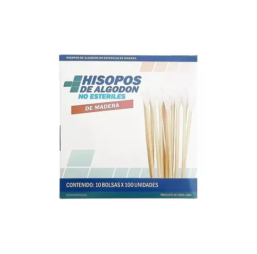 Hisopos Madera Largos No Estéril X100u. (5 Paquetes)